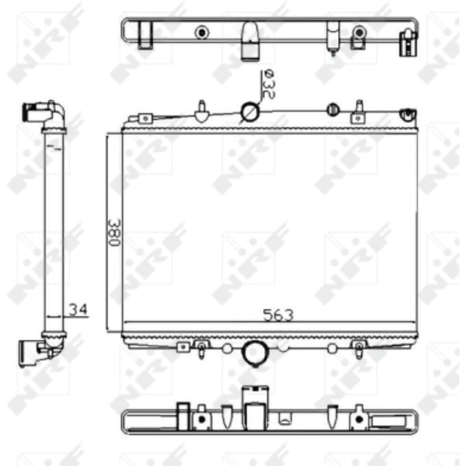 Radiator, motorkoeling Economy Class NRF 58303A