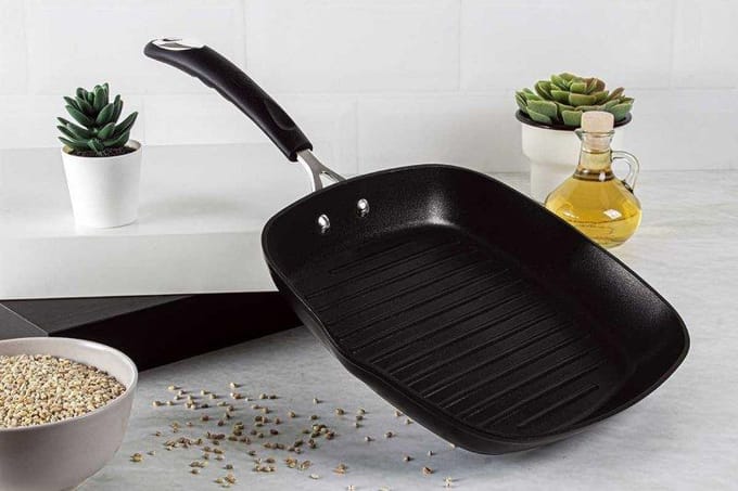 Berlinger Haus - 6130 - Grillpan - 28cm - zwart - +deksel - professioneel