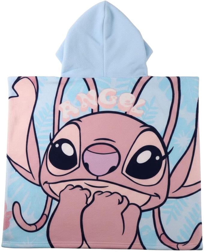 Disney Stitch Poncho – Kinder Strandponcho – Roze/Blauw – Meisjes