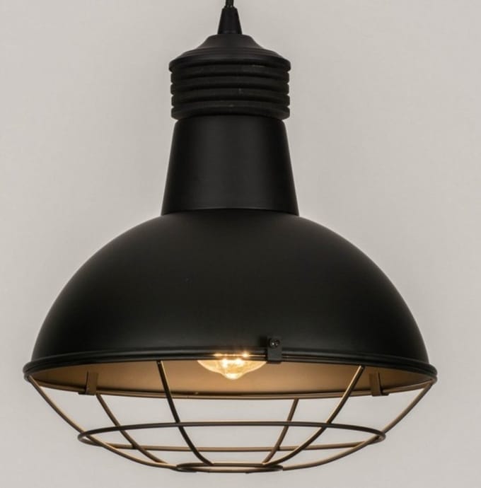 Lumidora Hanglamp 73592 - VINCE - E27 - Zwart - Metaal - ⌀ 32 cm