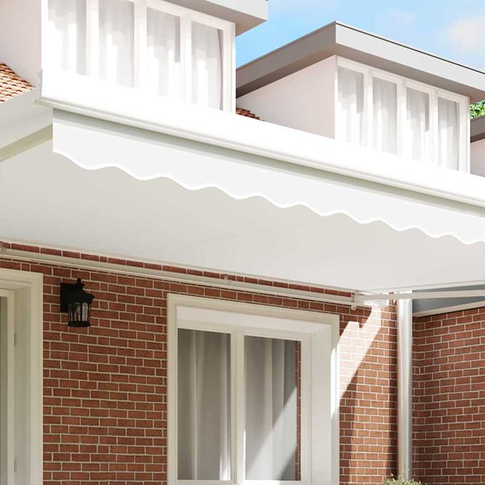 vidaXL - Vervangvolant - voor - zonnescherm - voor - 5 - m - Wit - Polyester