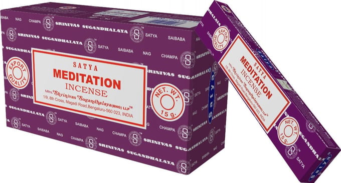 Wierook Satya Meditation - doos met 12 pakjes van 15 gram
