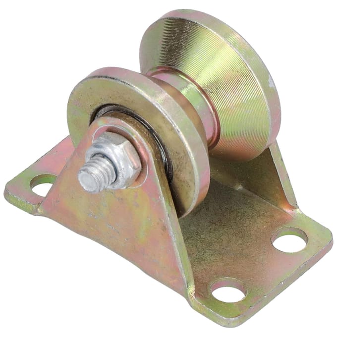 Roue à gorge en V 32 mm Rail de câble métallique robuste avec support de 2,5 mm pour porte coulissante