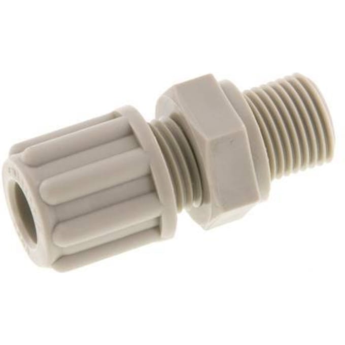 6x4mm & G1/8'' Pp Rechte Knelfitting Buitendraad 10bar [2 Stuks]