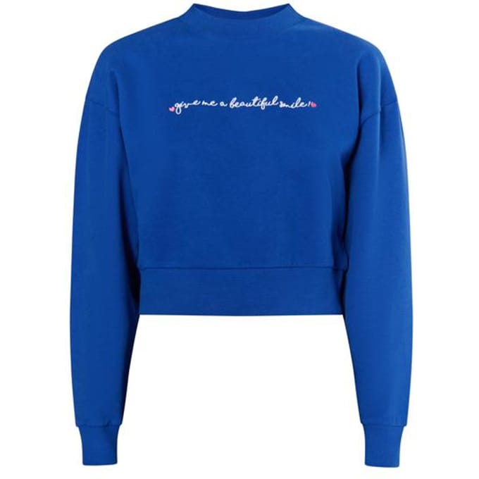 Mymo Cropped sweatshirt Dames KONING BLAUW