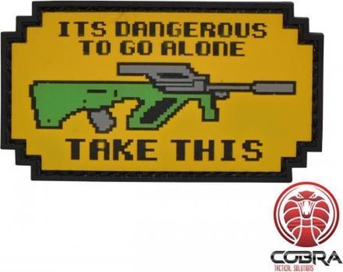 It is dangerous to go alone Steyr militaire PVC patch embleem met klittenband