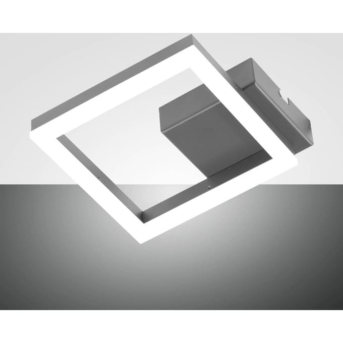 Fabas Luce LED wandlamp Bard, goudkleurig, 17 x 17cm, metaal, dimbaar