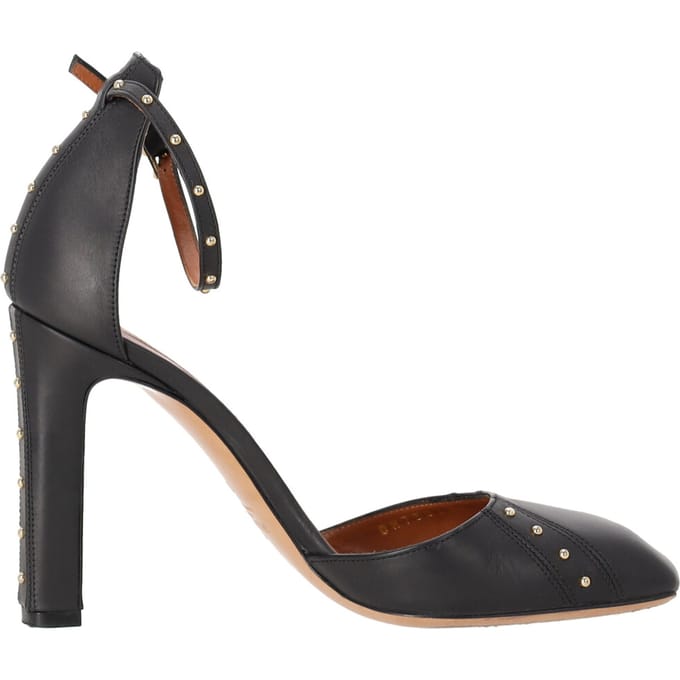 Valentino Studded Enkelsandalen in Zwart Leer