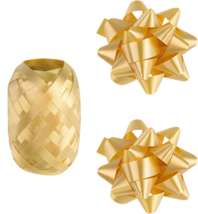 Gift accessoires - goud - krullint - cadeaulint