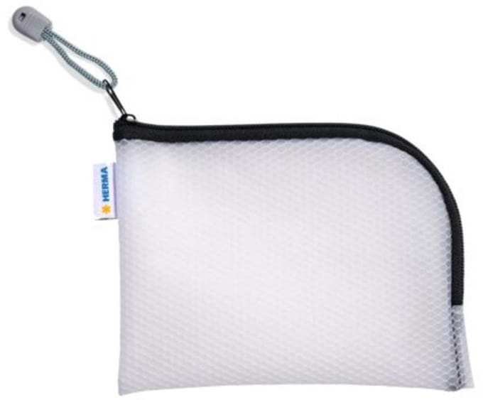 HERMA ritssluitzak mesh, DIN A6, geel