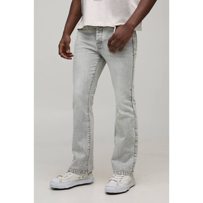 Slim Fit Uitlopende Gewassen Jeans | Ice Grey | Size 32R