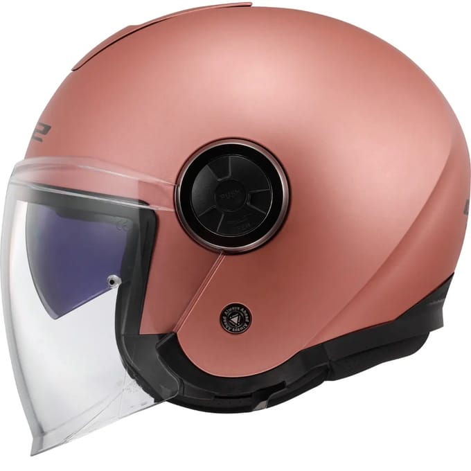LS2 OF620 Classy Solid Mat Goud Roze Jethelm - Maat S - Helm