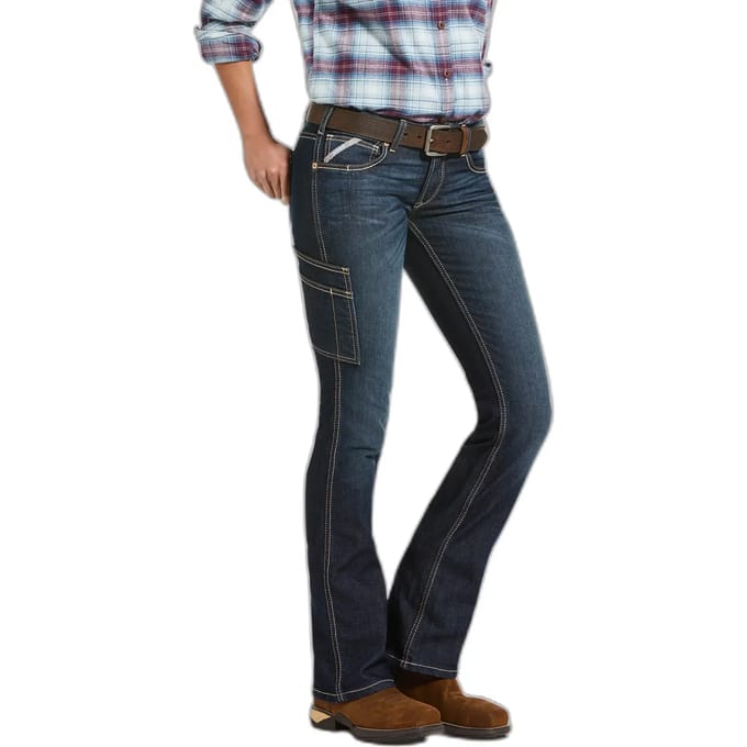 Damesjeans met half wijduitlopende pijpen Ariat Rebar DuraStretch