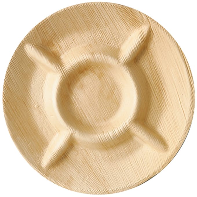 6 Borden, palmblad pure 5-vaks Ø 24,5 cm · 2 cm
