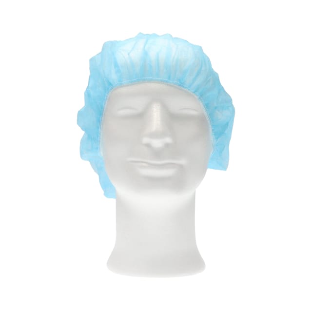 haarnetjes wokkel - non-woven polypropyleen - blauw - 100st - 53cm - wegwerp haarnet