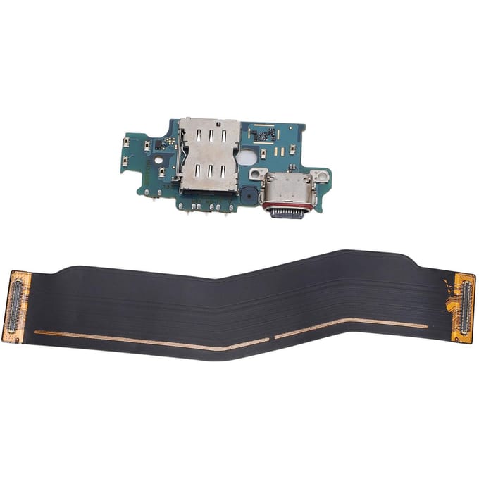 Oplaadpoort Dock Connector voor Galaxy S24 Plus S926B EU-versie USB C Oplaadpoort Hoofd gray