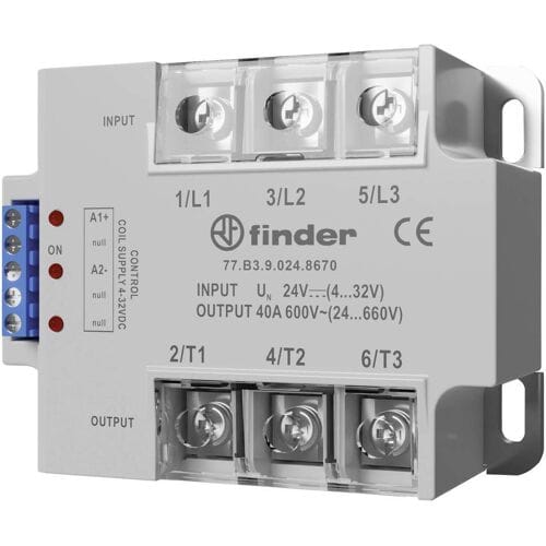 Finder Halfgeleiderrelais 77B382308671 40 A Schakelspanning (max.): 660 V/AC Schakelend op momentele waarde 1 stuk(s)