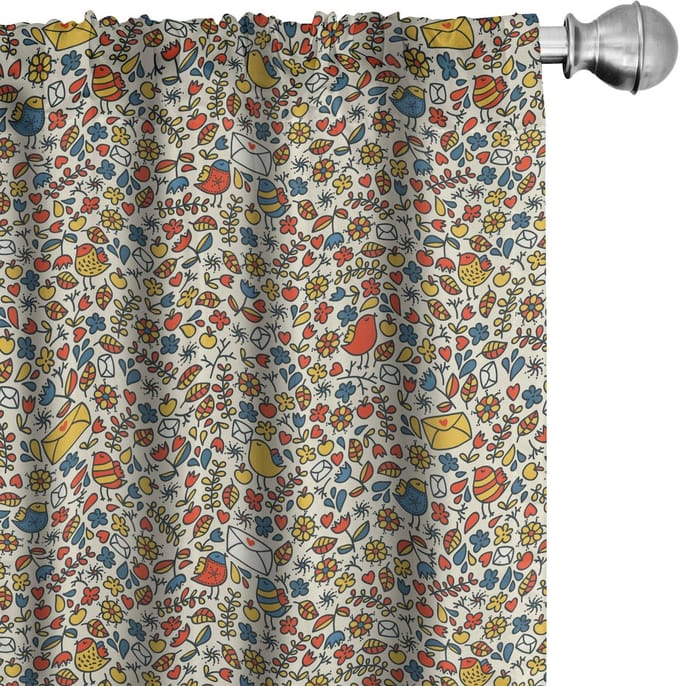 ABAKUHAUS Herfstgordijnen – 2x75x245 cm – microvezel, Halfschaduw