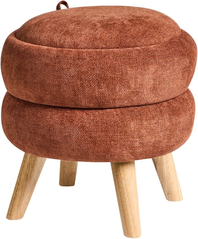 HAWLEY - Poef - Goudbruin - Chenille
