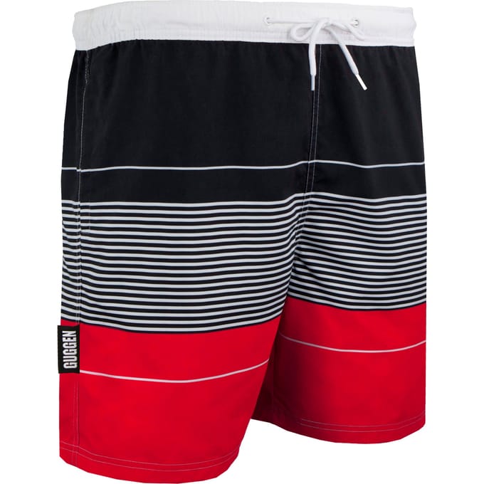 Zwemshort voor Heren met Patroonstrepen Rood