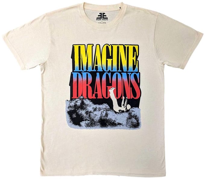 Imagine Dragons - Falling Clouds Heren T-shirt - S - Creme