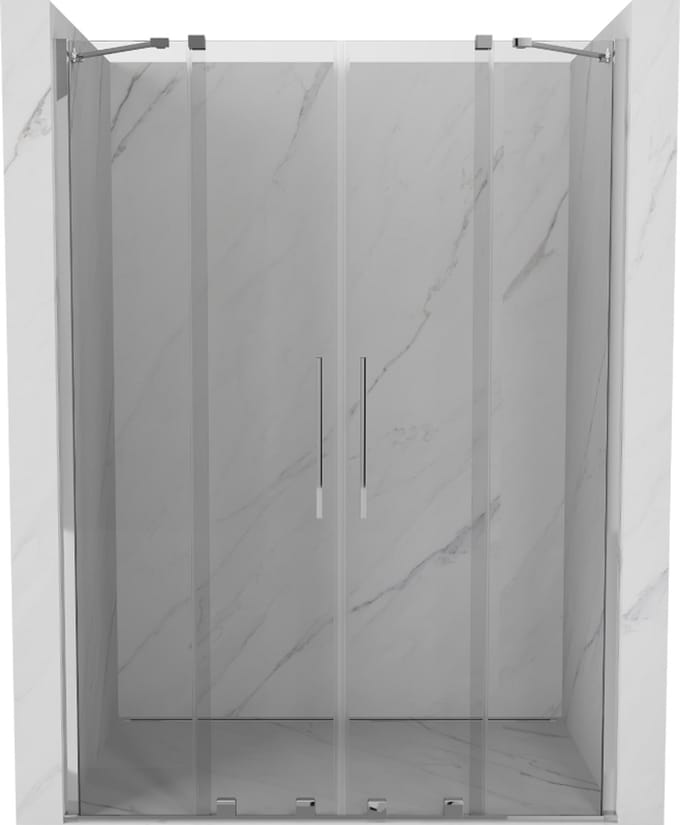 Mexen Velar Duo schuifbare douchedeuren 150 , transparant, chroom - 871-150-000-02-01
