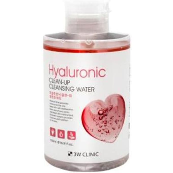 3W CLINIC Hyaluronic cleansing water 500ml #500ml x 1pcs white