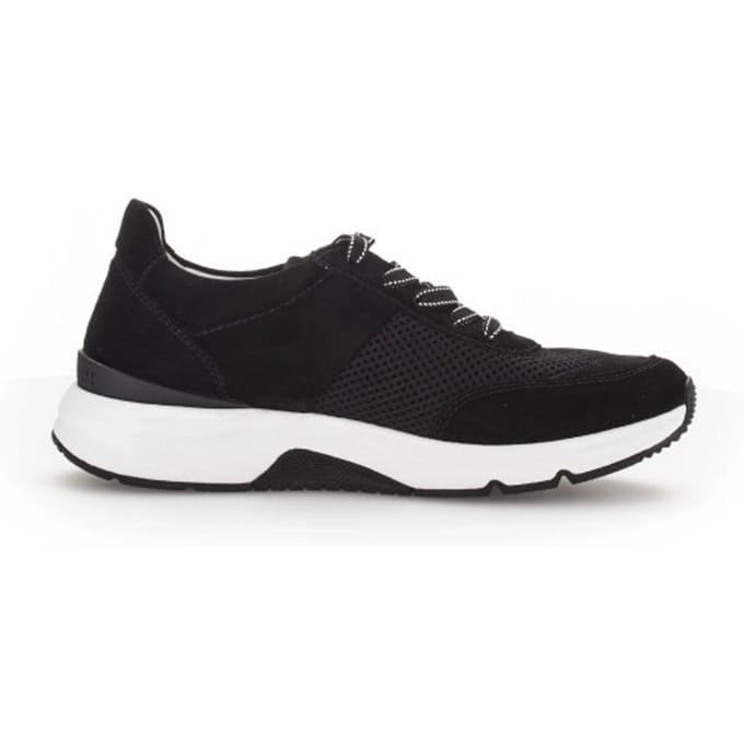 Gabor rollingsoft sensitive 46.897.37 - dames rollende wandelsneaker - Zwart - maat 38.5 (EU) 5.5 (UK)