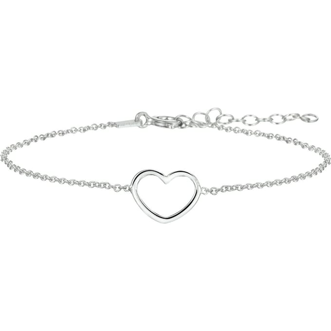 Glams armband hart 1,3 mm 16 + 3 cm - Zilver
