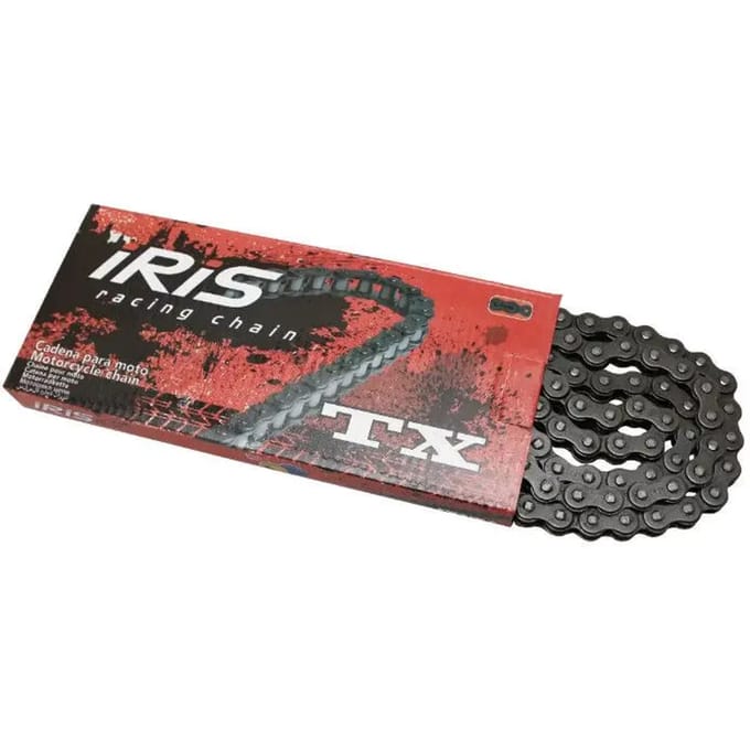 standaard aandrijfketting voor bromfiets iris tx steek 415 120 schakels zwart