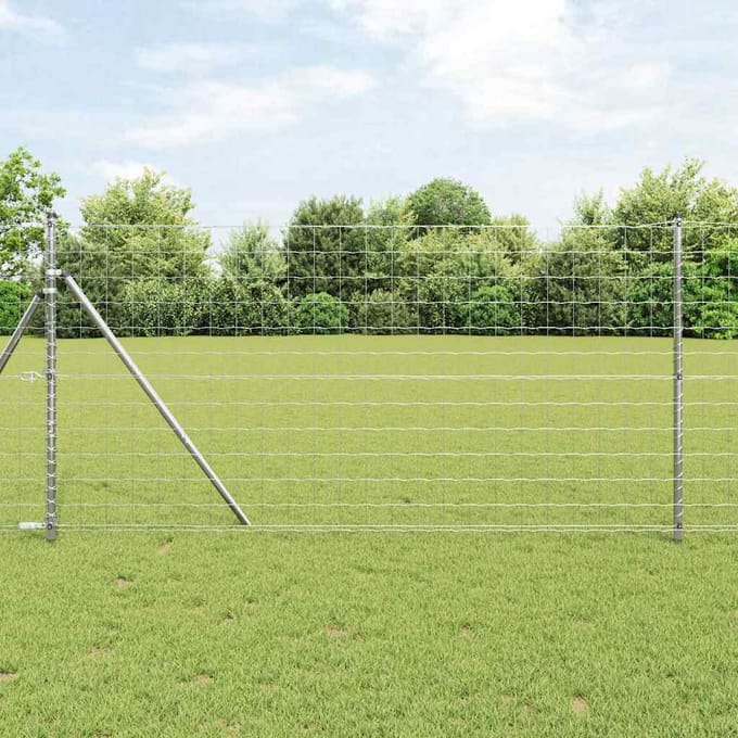 vidaXL - Euro - Hek - 1 - x - 25 - m - PVC-gelaagd - ijzer