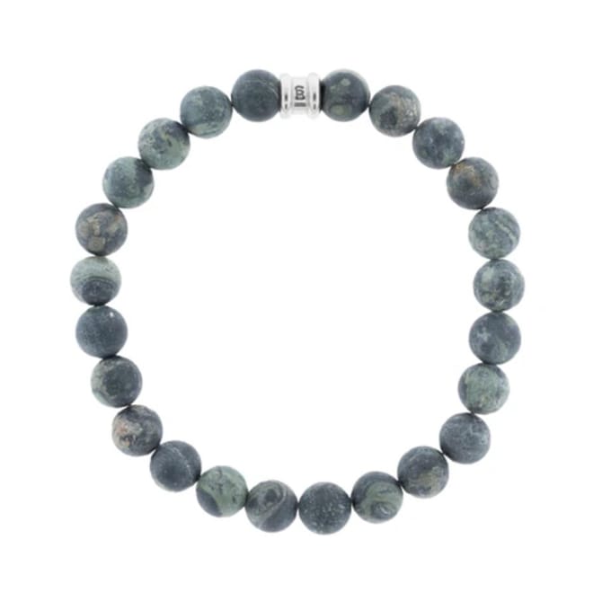 Steel & Barnett Stones Armband - Matt Kabamba