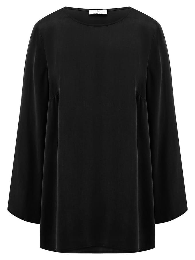Lange blouse Van Peter Hahn zwart