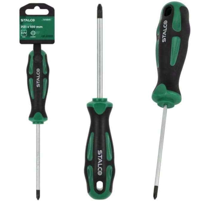 Stalco Pozidriv Schroevendraaier PZ1 x 100mm CrV - Robuust en Ergonomisch