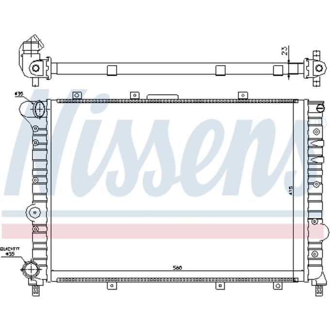 Radiator, motorkoeling NISSENS 60041