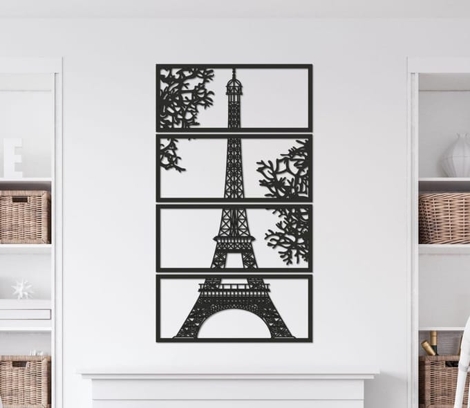 Wanddecoratie | Eiffeltoren Parijs - L (50x95cm)