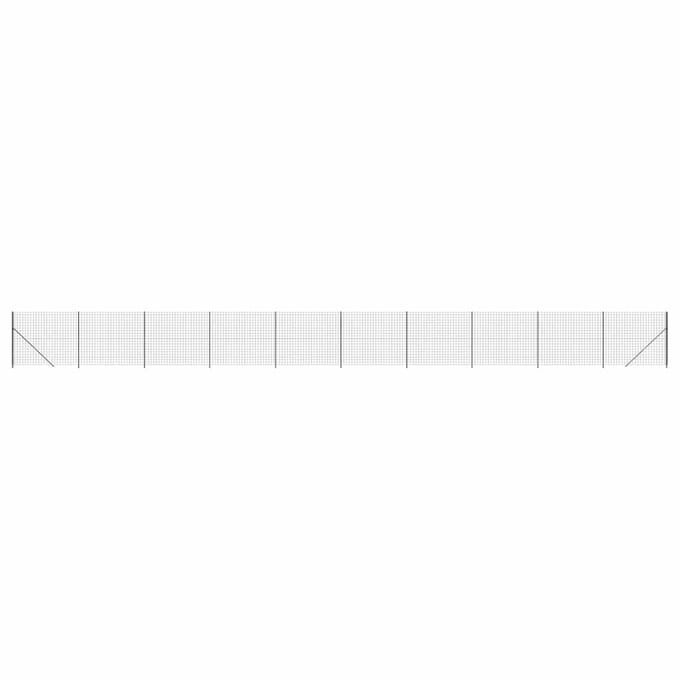 vidaXL - Draadgaashek - met - flens - 1,4x25 - m - antracietkleurig