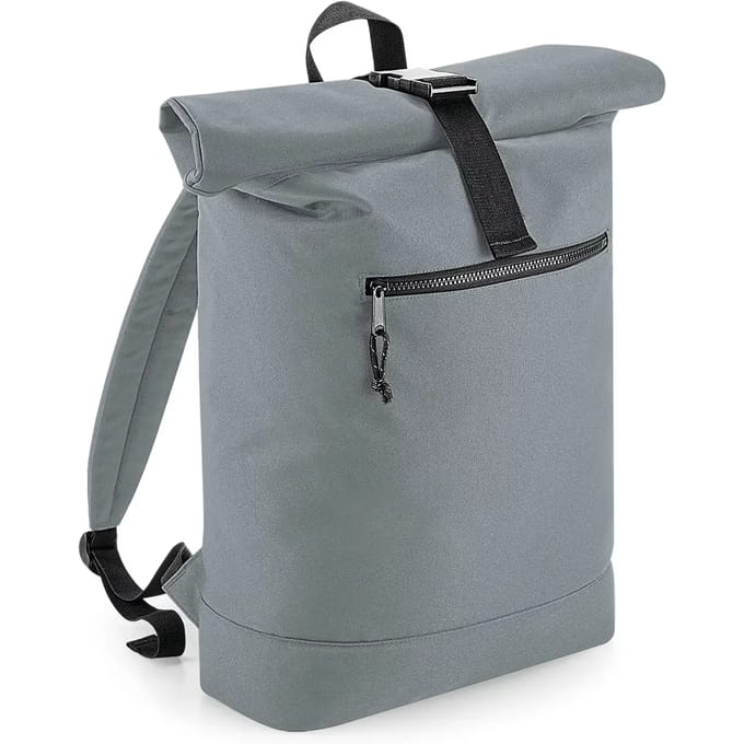BagBase Recycled Roll-Top Backpack BG286 - Pure Grey - 32 x 44 x 13 cm