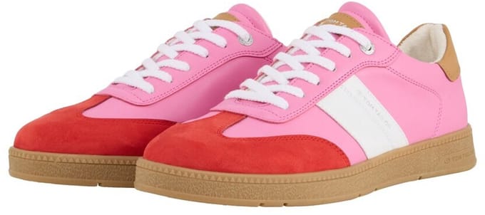 Tom Tailor - Sneakers met colourblocking - Maat 36 - red-rose