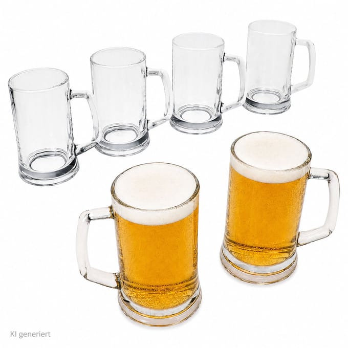 6-delige Set Viva bierpullen van 0,3 l met oor - 67640