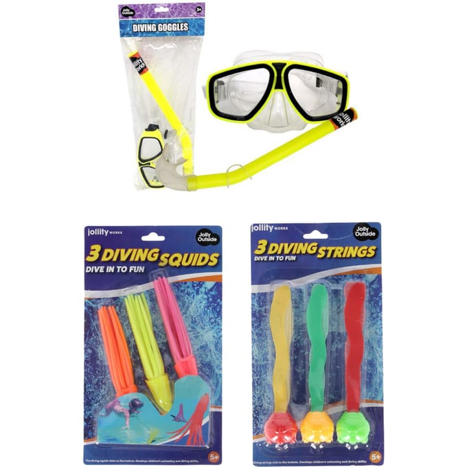 Strandset; snorkelset met duikstokken