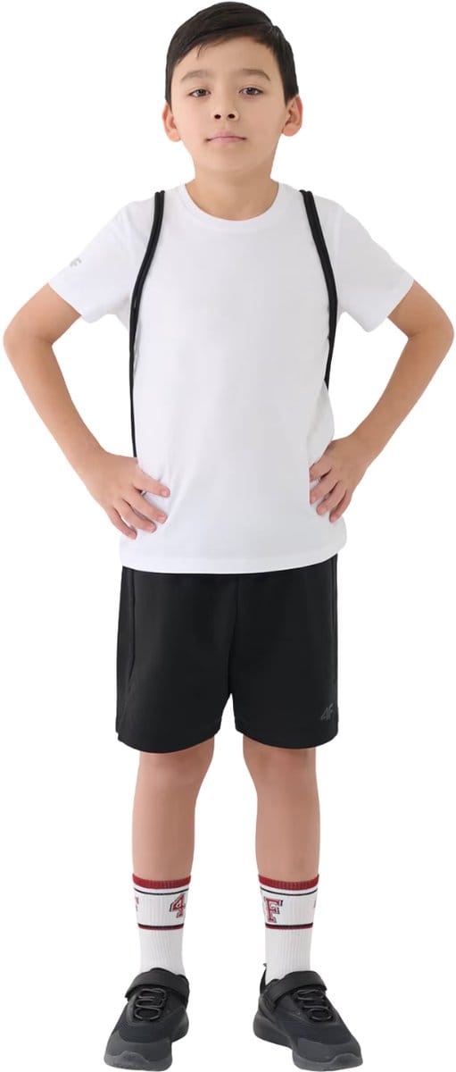 4F Set Kleding Shirt, Short, Zak Zwart - Maat 158-164cm