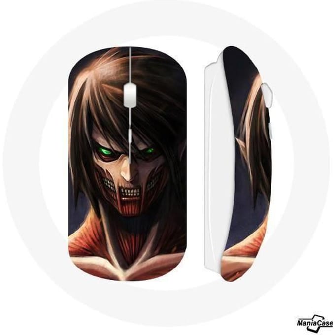 Draadloze muisposter Eren Yeager Aanval op Titan