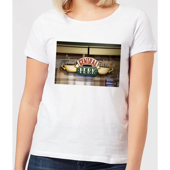 Friends Central Perk Coffee Sign dames t-shirt - Wit - S