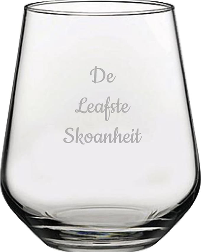 Gegraveerde Drinkglas 42,5cl De Leafste Skoanheit