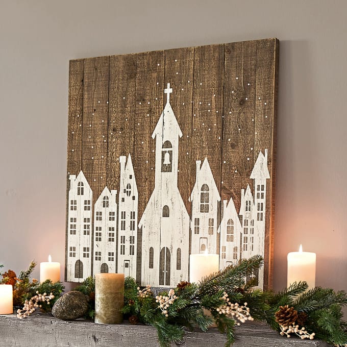 LOBERON Decoboard Luce antiekbruin/wit