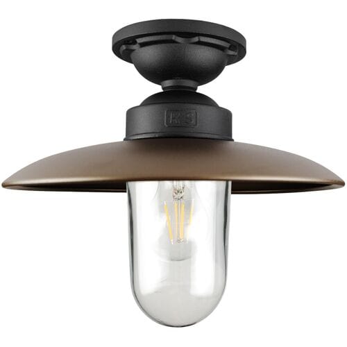 KS Verlichting Solingen Plafondlamp Matzwart Brons