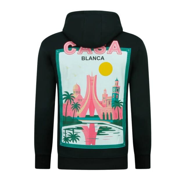 Oversized Hoodie Heren met Capuchon - Casablanca - Dik Geweven - 5992 -Zwart