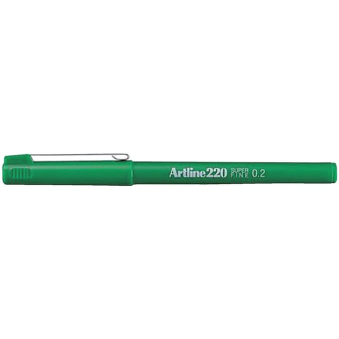 Fineliner Artline 220 rond super fijn groen
