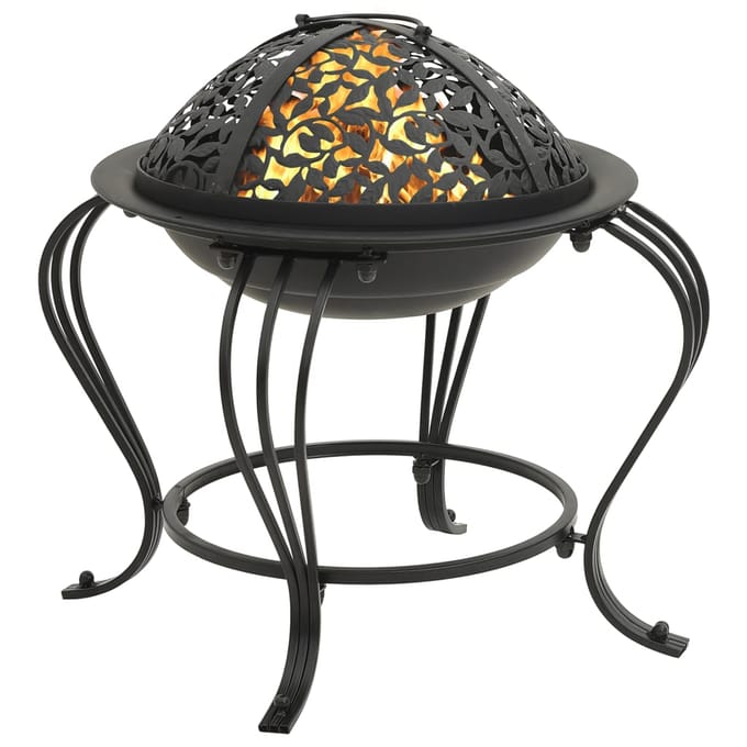 vidaXL - Vuurplaats - met - pook - 49 - cm - staal